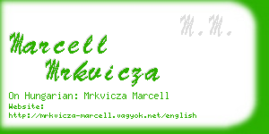 marcell mrkvicza business card